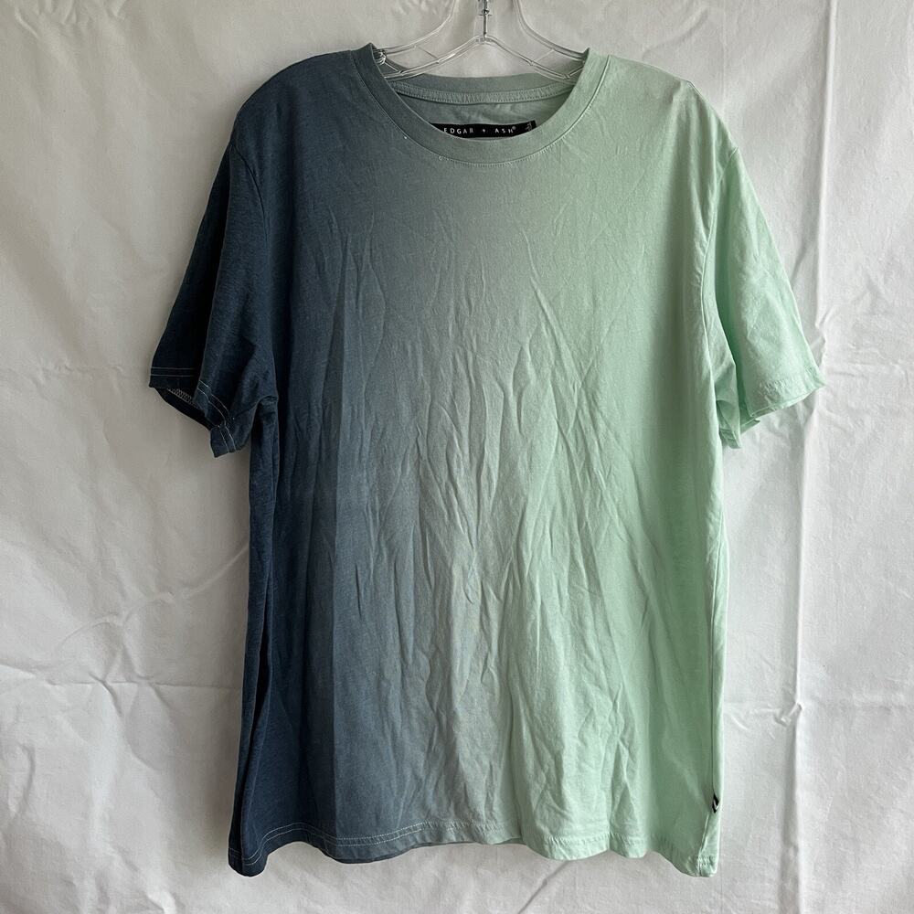 Edgar + Ash ombre cotton blend short sleeve t-shirt, size L